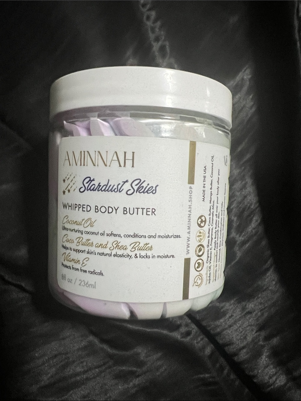 Aminnah Stardust Skies Whipped Body Butter - Lavender White